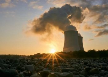 Veduta di una centrale nucleare