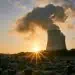 Veduta di una centrale nucleare