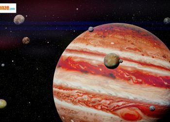 Giove con le sue numerose lune