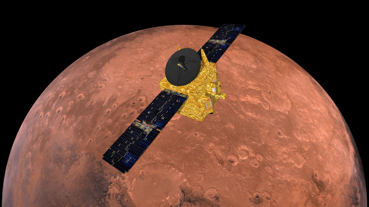 Illustrazione arrivo su Marte