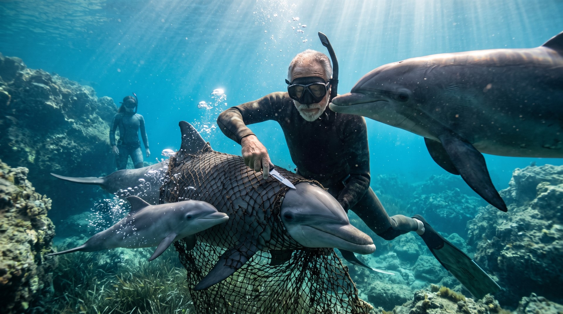 Enzo Maiorca, una storia commovente con un delfino